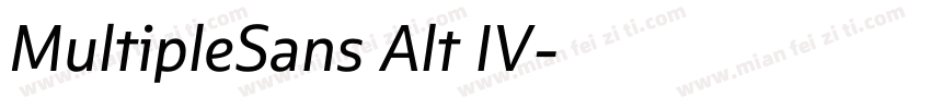 MultipleSans Alt IV字体转换